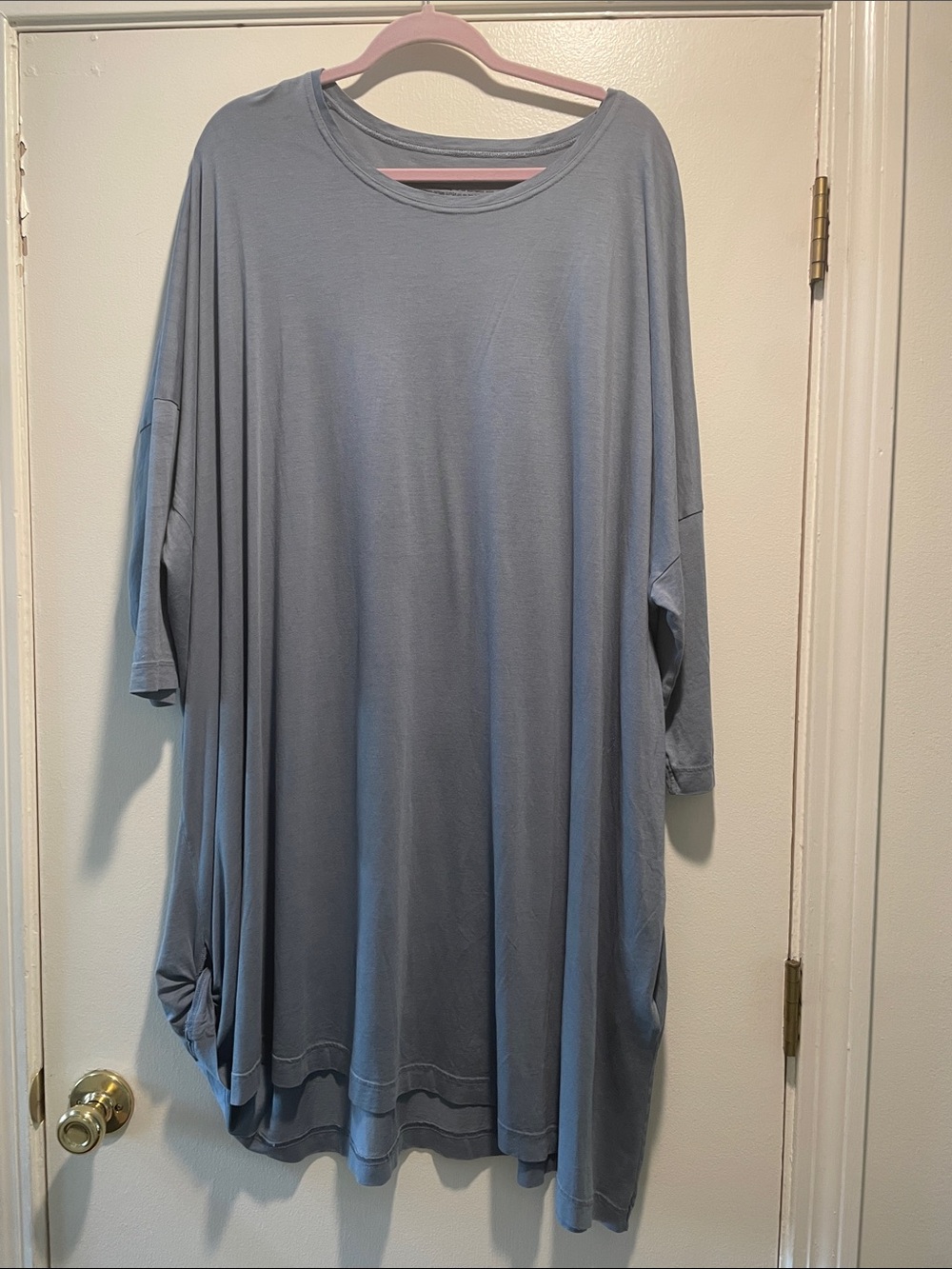 Studio Rundholtz Relaxed Oversized Tunic Dress Dusty Blue Twist Soft Piece
